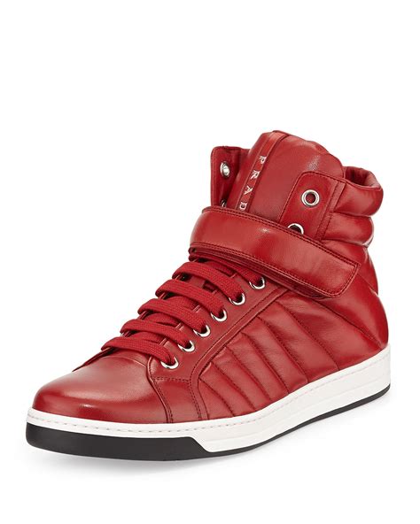 red high top prada|red high top prada sneakers.